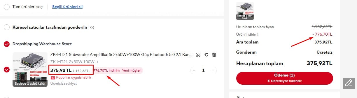 aliexpress vergi hesaplama