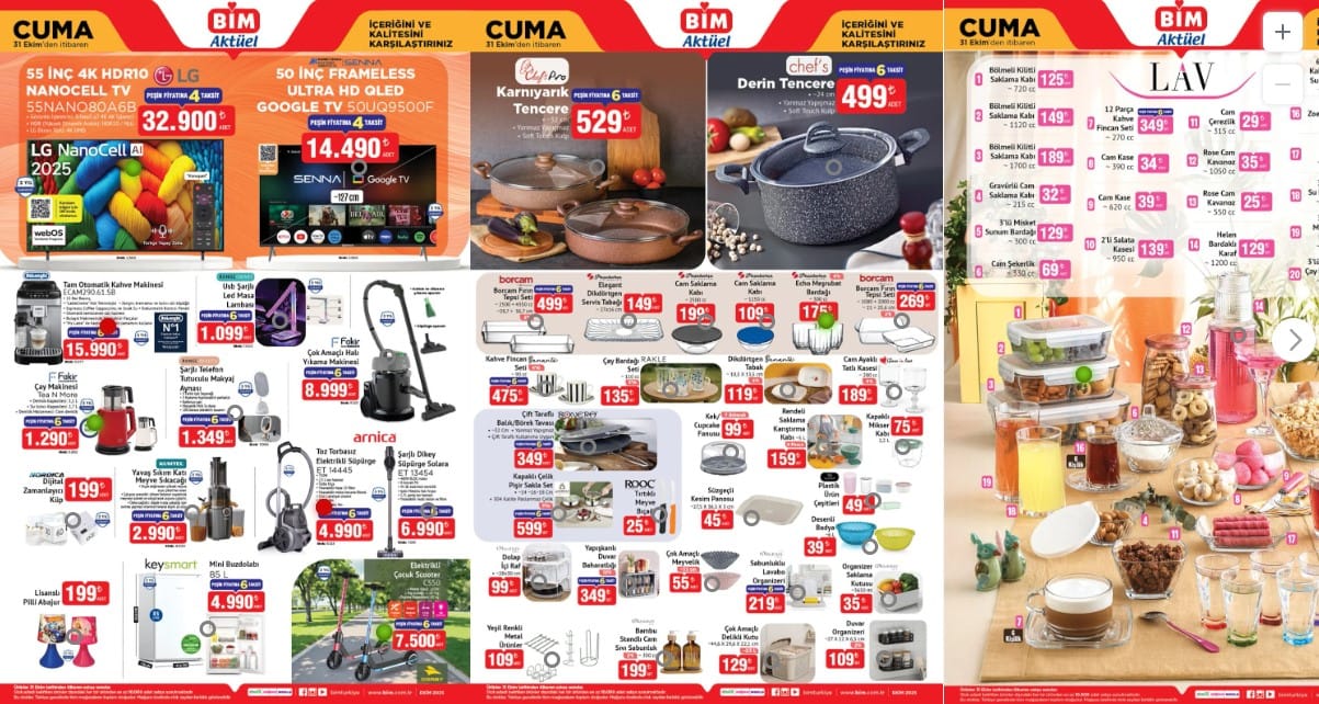 bim 31 ekim 2025 aktüel kataloğu